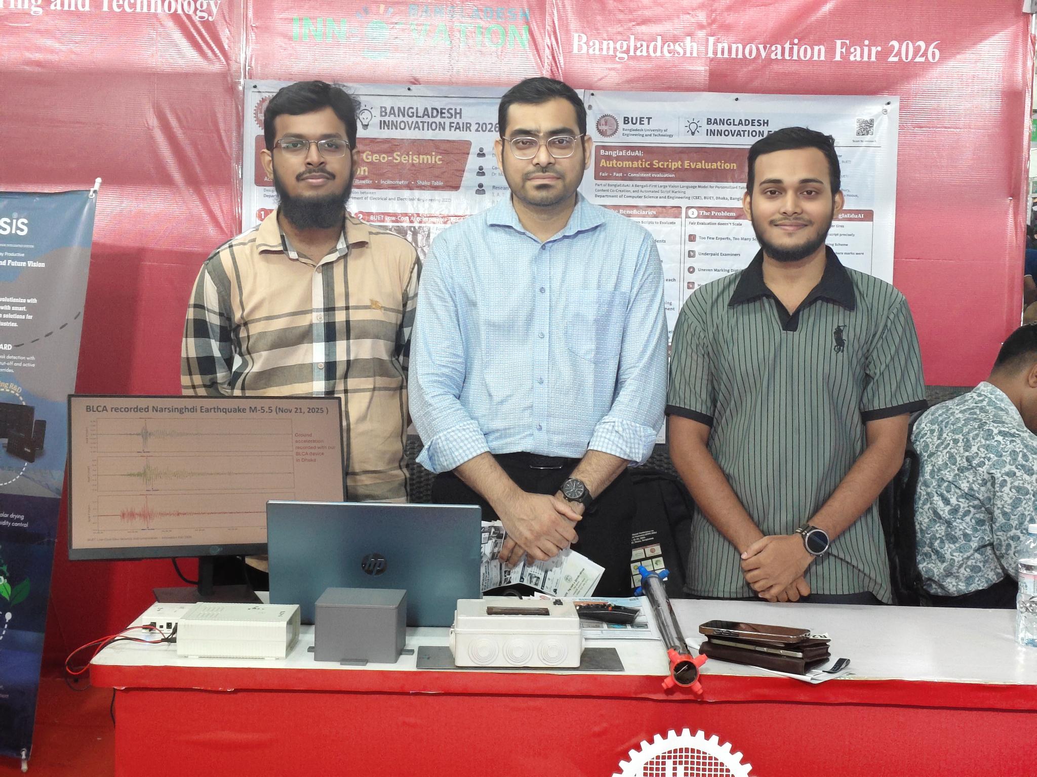 BUET Research Team at the Innovation Fair booth